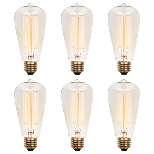 Westinghouse Lighting 60-Watt Clear ST20 Timeless Vintage Inspired Bulb with Medium Base 6-Pack - Warm White