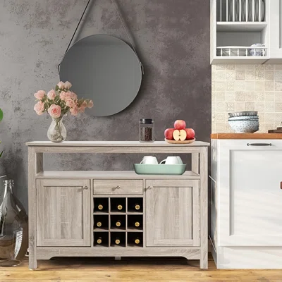 Sideboard Buffet Server Cabinet With Wine Rack