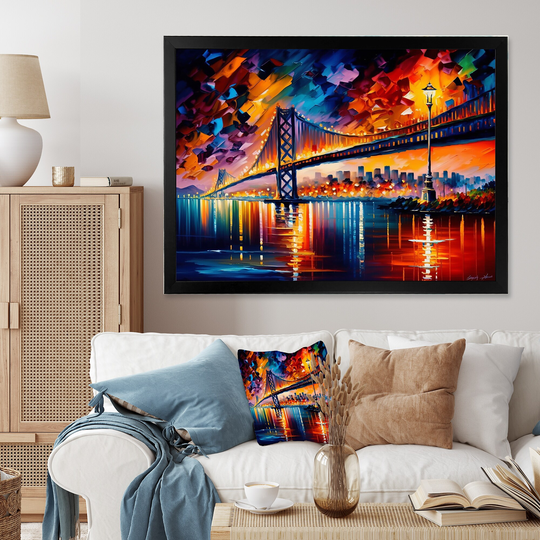 Designart 'Colorful San Francisco III' Cityscapes Framed Art Print