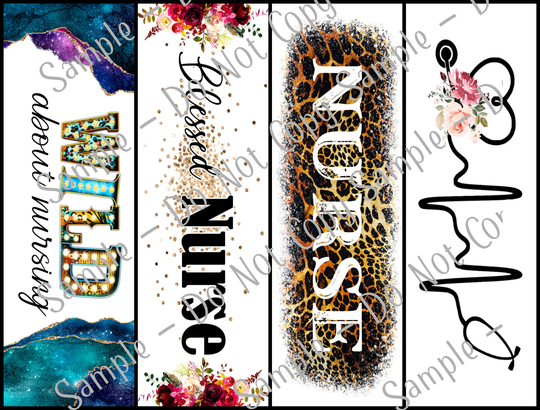 Clear Cast Pen Wraps | Nurse Life Pencil Wrap Epoxy Glitter