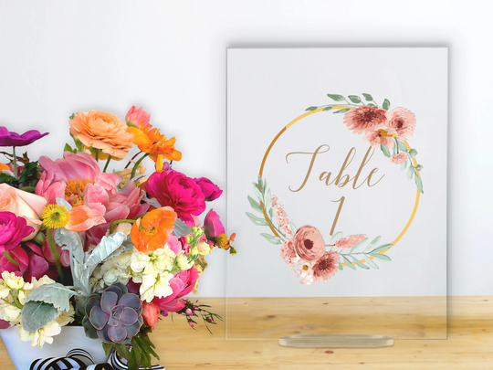 Wedding Table Numbers, Clear Acrylic Decor, Numbers For Wedding