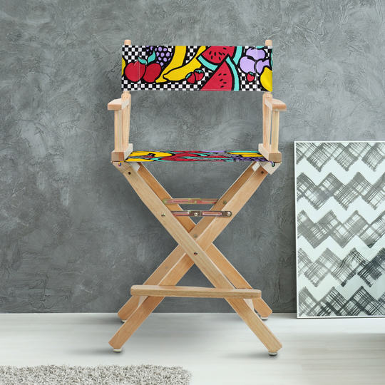 24" Director's Chair Natural Frame-Mixed Fruit - 23"W x 19"D x 39.5"H