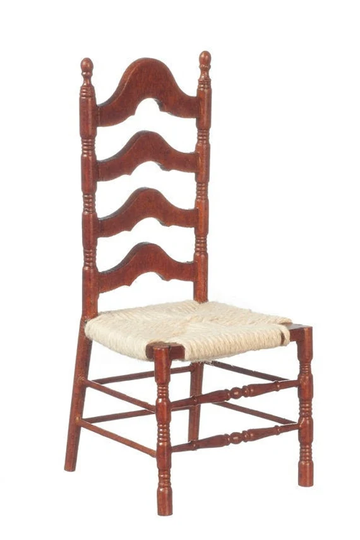 Ladder Back Chair Arm Or Side Chairdollhouse Miniatures 112 Scale Jj07004