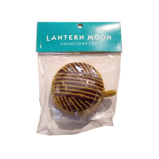 Lantern Moon Crocheted Yarn Ball Tape Measure 60"/150cm, Brown & Gold