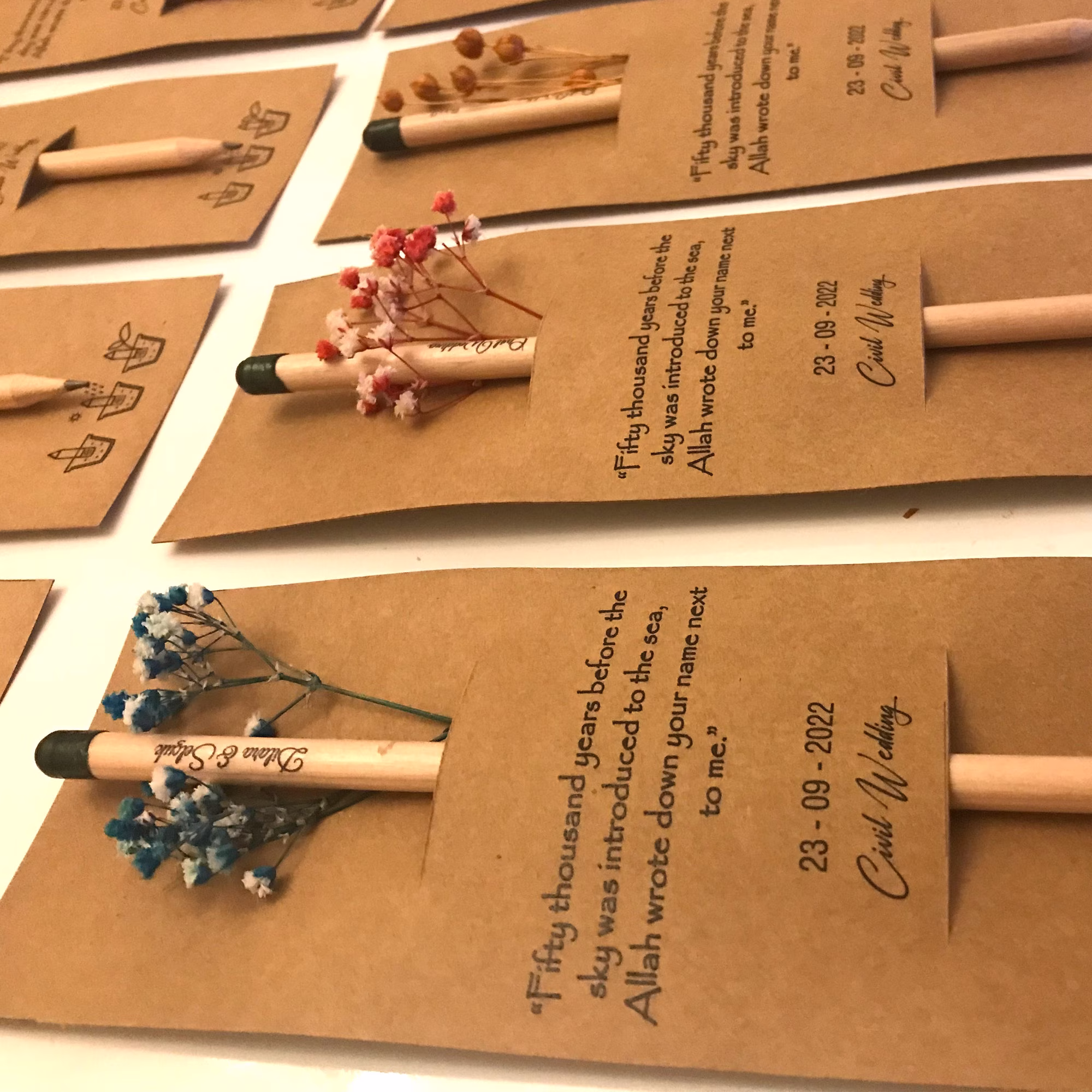 Recycled Gift, Eco-Friendly Pencil, Thank You Card, Wedding Favor, Seed Pencil, Gift For Staff, Greeting Card