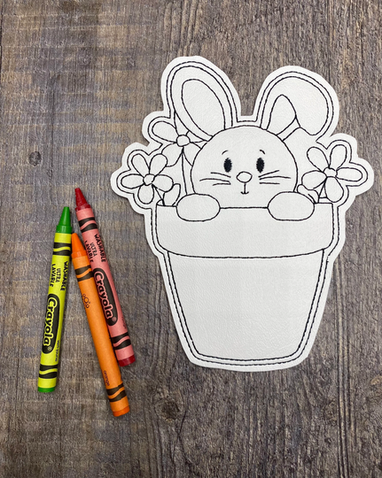 Easter Reusable Coloring Bunnies, Coloring, Basket Stuffer, Bunny Gift, Present, Kids'