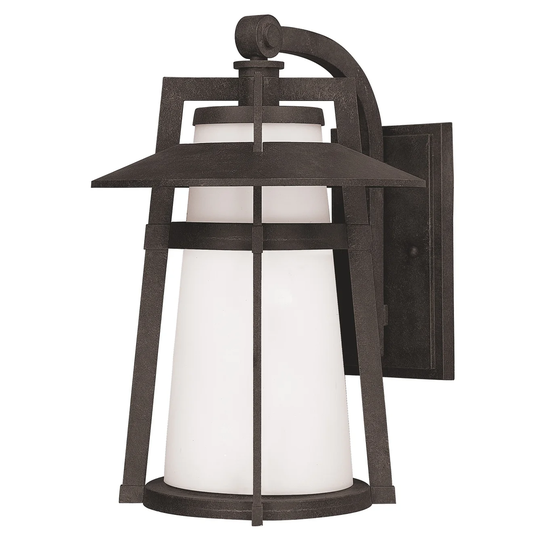 Maxim Die Cast Aluminum Satin White Shade Calistoga 1-light Outdoor Wall Mount Light