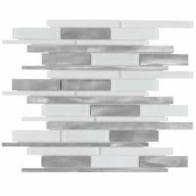 Linear Random Sized Metal Mosaic Tile