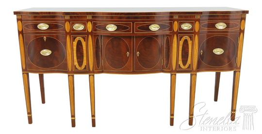 54851Ec Kindel Winterthur Collection Highly Inlaid Mahogany Sideboard