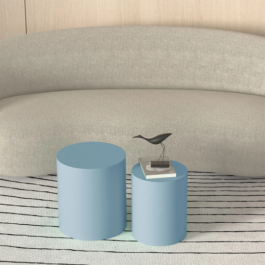 Upgrade MDF Nesting table set of 2, Mutifunctional, No Need Assembly