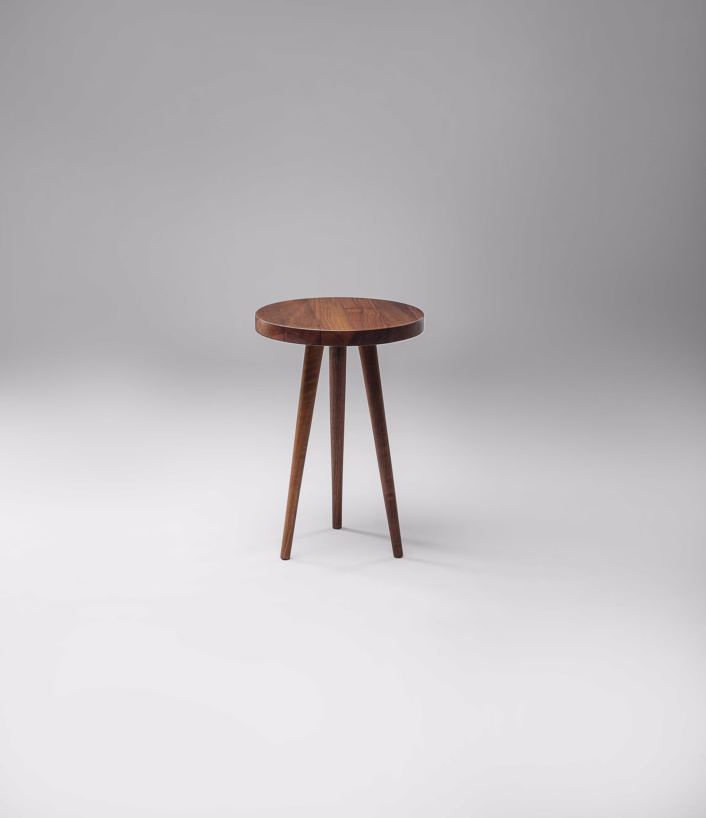 Side Table Walnut Side Round Wood End Accent Nightstand