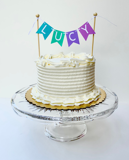 Banner Cake Topper, Colorful Personalized Name Decorations, Party Decorations