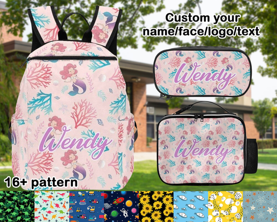 Personalised Girls & Boys Backpack, Custom School Bag, Lunch Bag, Pencil Case, Kids Backpack, Personalized Bag, Back To Gift