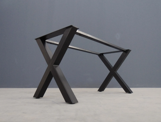 steel Dining Table Base, 28" H X 24" W 72" L Koca X-Frame +Free Shipping