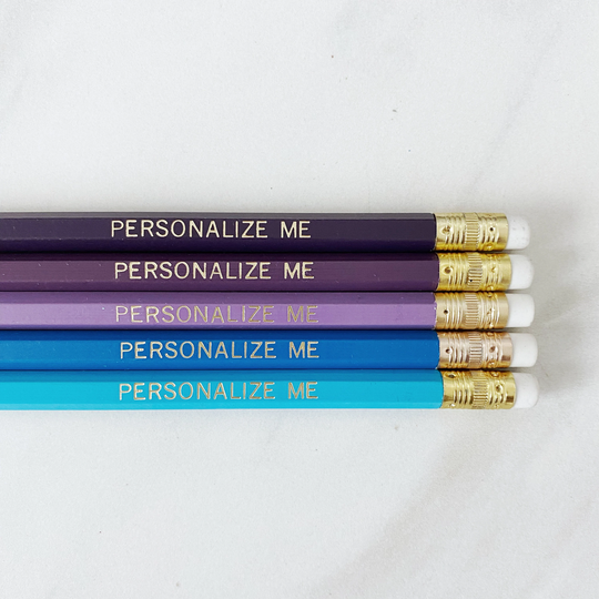 Blue Lagoon | Custom Personalized Pencils Set Of 5 Mix & Match |Birthday Gift Student & Kids