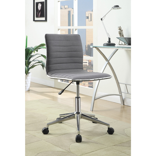 Carson Carrington Ornes Grey/ Chrome Contemporary Office Chair - 21" x 17.75" x 30.50"