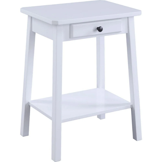 MDF Accent Table with 1 Drawer and Open Shelf,