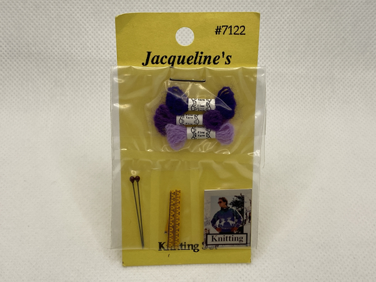 Dollhouse Miniature Knitting Items ~ How To Book Yarn Measuring Tape Needles Crafts 112 Scale Diorama Accessories
