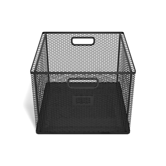 TRU RED Matte Black Wire Mesh File Organizer - 10" x 13.98" x 13.19"