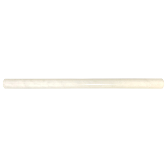 Carrara 1x12 Polished Pencil Liner (Box of 3 Pieces) - White