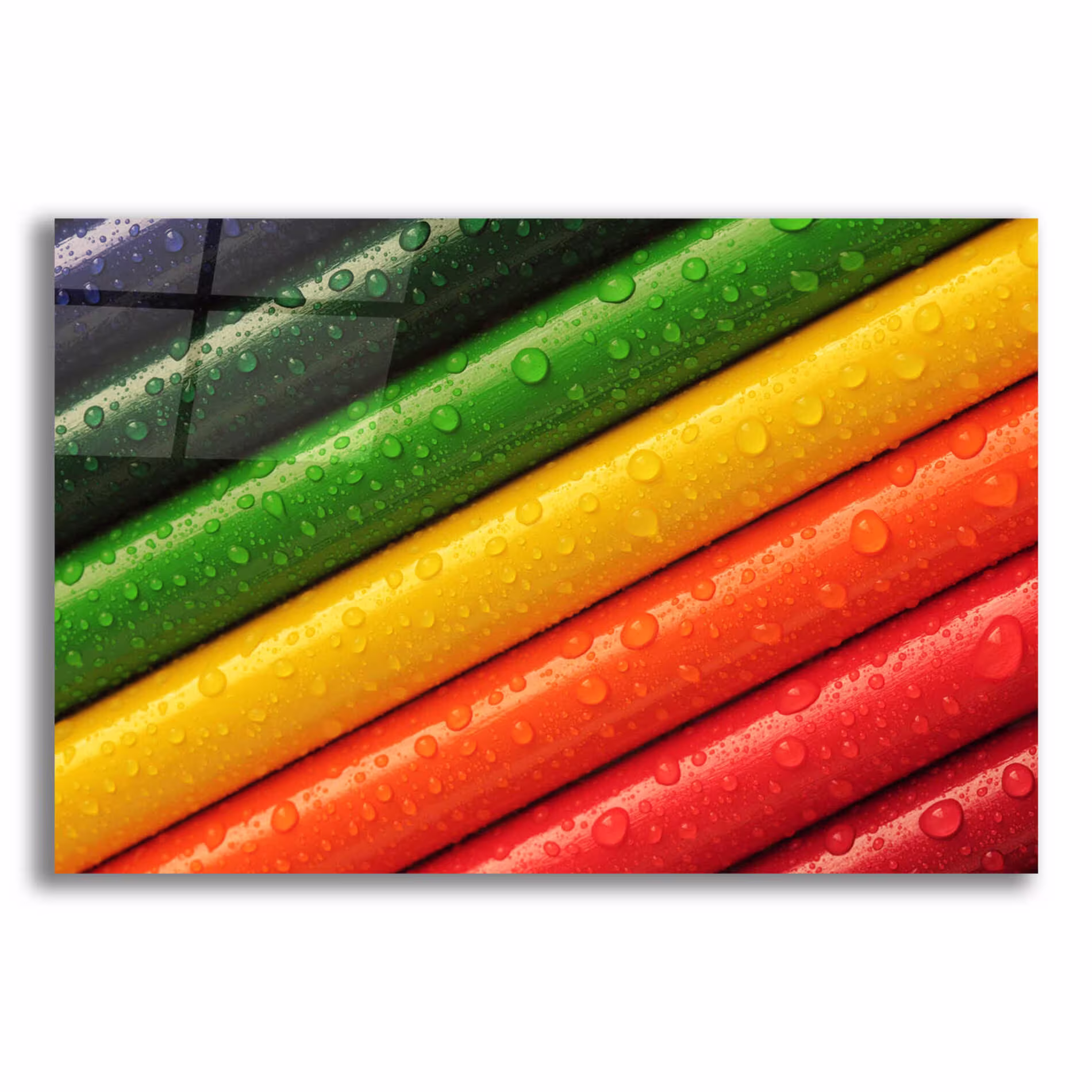 Acrylic Glass Wall Art "Pencil Rainbow' By Epic Portfolio