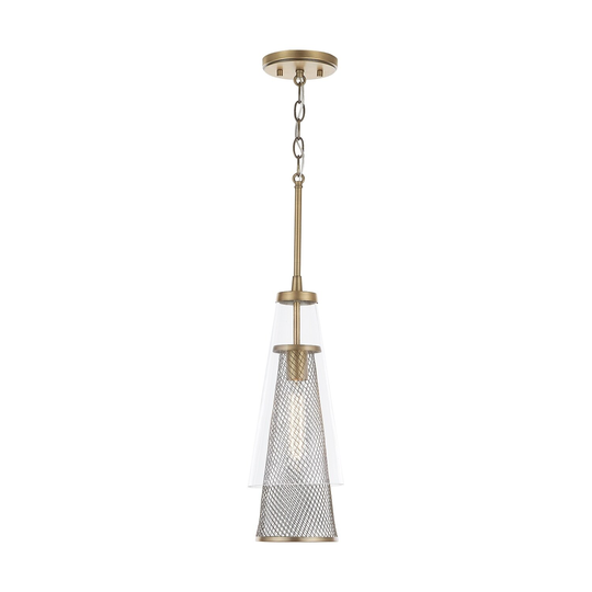 Abbott 1-light Aged Brass Pendant