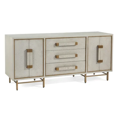 Montego 84" Wide 3 Drawer Ash Wood Sideboard