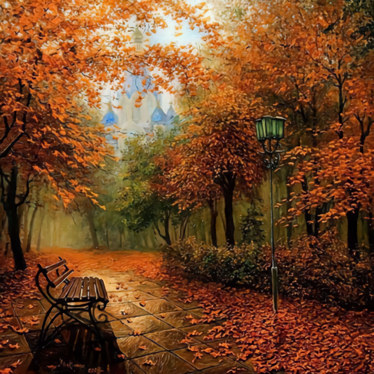 Park Bench Diy 5D Diamond Painting Kit Full Square & Round Drill