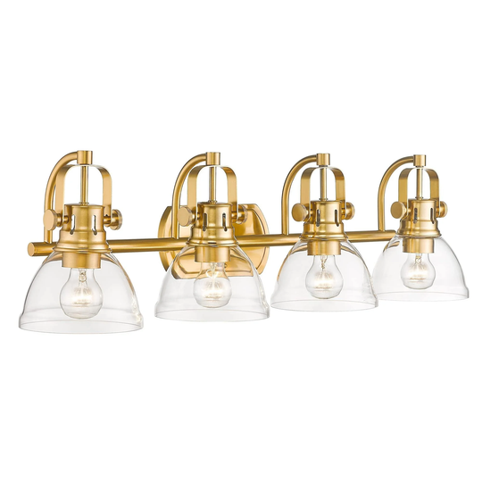 4-Light Modern Bathroom Vanity Light with Clear Glass Shade