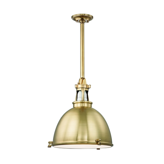 Hudson Valley Massena 1-light 20-inch Aged Brass Pendant
