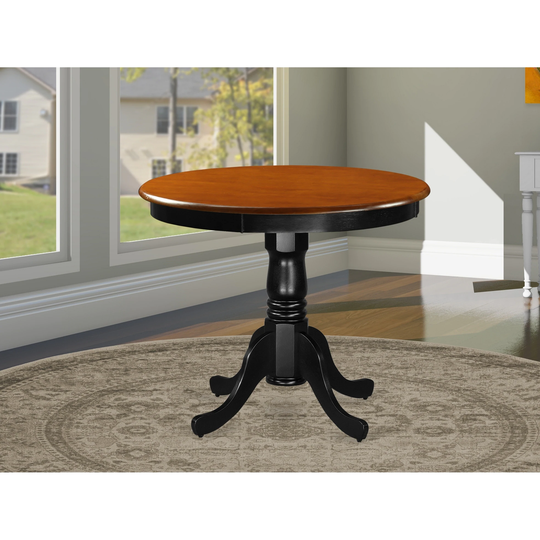 Antique Dining Room Table - Cherry Table Top Surface and black Finish legs Hardwood Frame Wood Table (Finish Option)