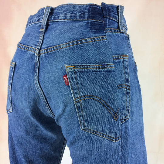 Size 29 Levis Eb Denim Women's Jeans Vintage Reworked W27 L27 Medium Waisted Deconstructed Upcycled Levi's