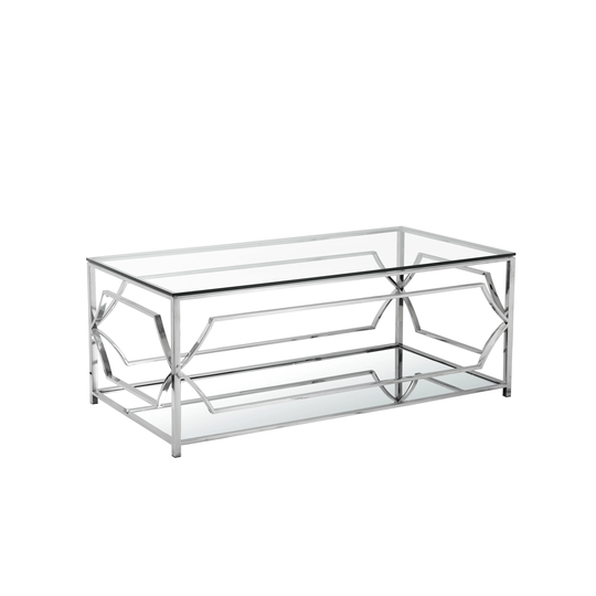 Edward Rectangular Coffee Table Brass.
