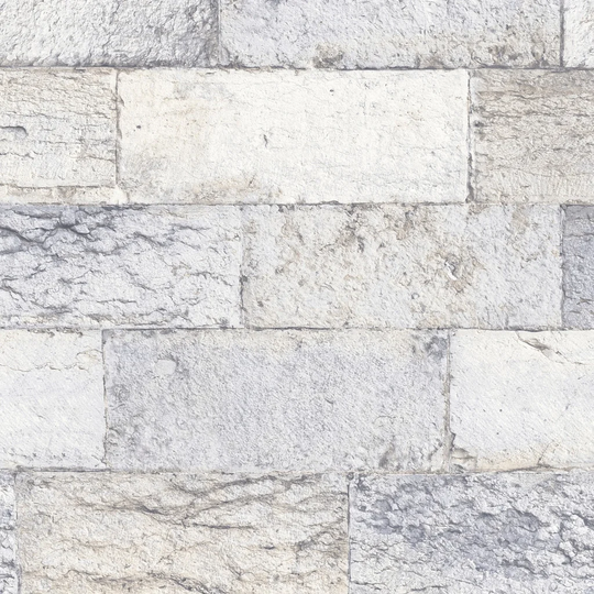 Organic Stone Wallpaper, Stone in Lt. Grey, Pencil