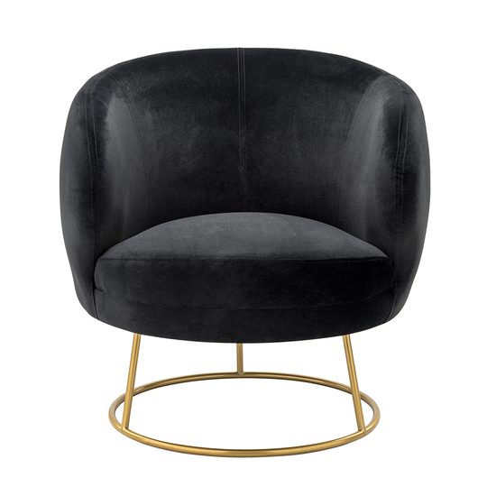 Barrel Chair Velvet Upholstered Seat and Backrest Sofa Chair