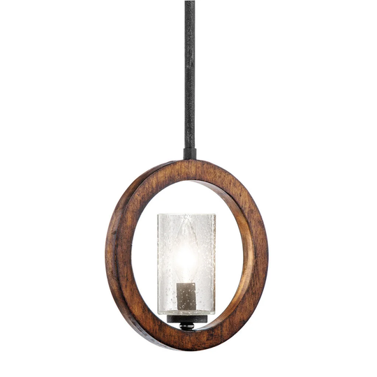 Kichler Lighting Grand Bank Collection 1-light Auburn Stained Mini Pendant/Wall Sconce