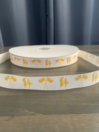 Color Guard Ribbon in Golden Yellow, 7/8" Grosgrain Ribbon, Gift
