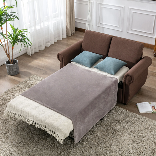 Modern Loveseats Sofa Pull Out Sofa Bed with Size Memory Mattress for Living Room