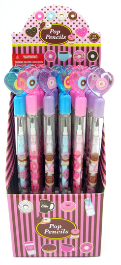 24 Pcs Donuts Multi Point Pencils