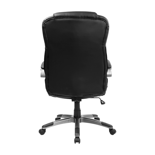 High Back LeatherSoft Swivel Office Chair with Titanium Nylon Base