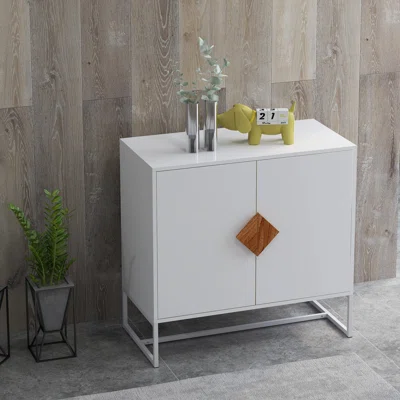 Sideboard 2 Doors White 31.77" X 15.74" X 28.34" Inches