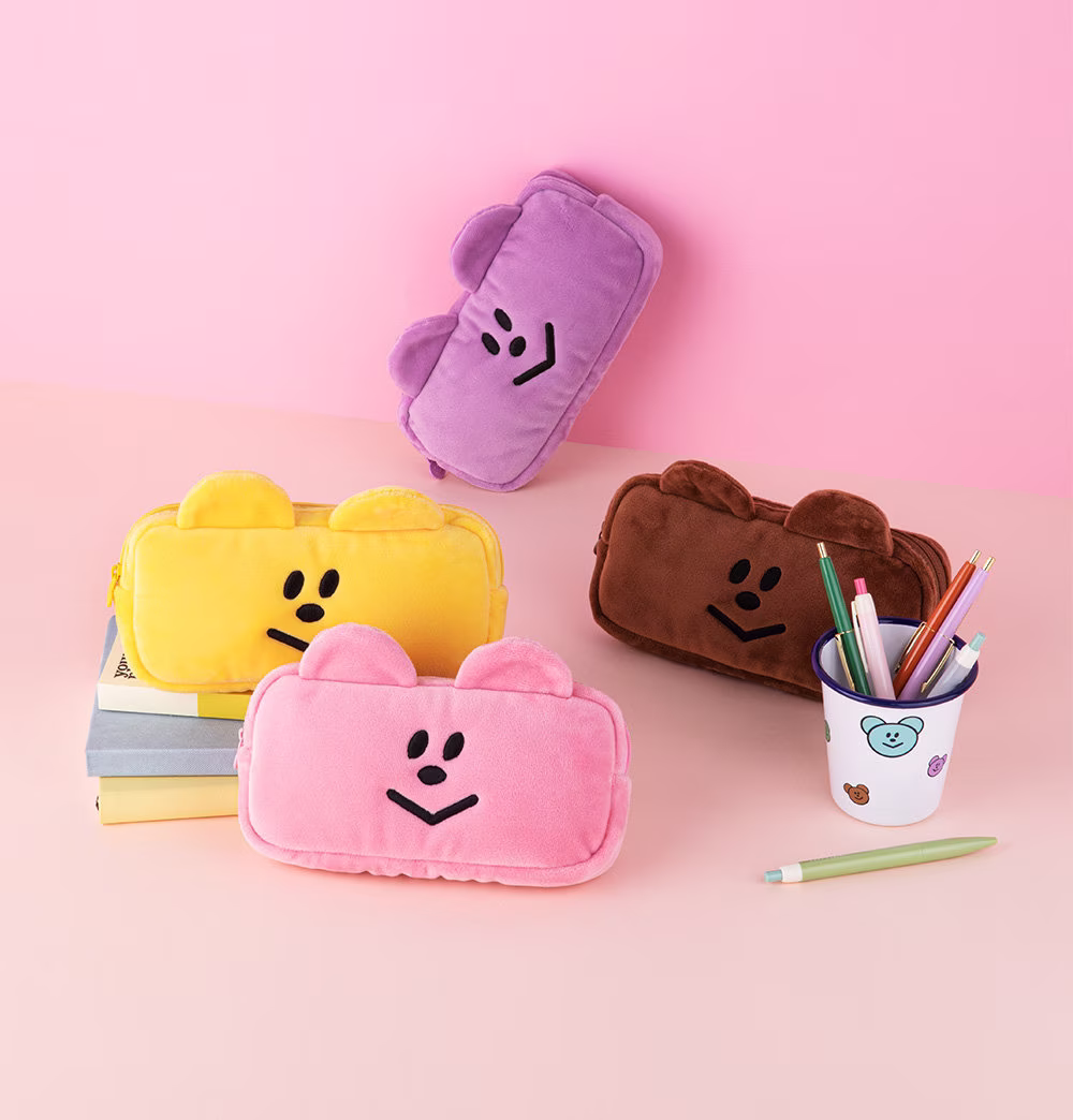 Bear Pencil Case [4Colors]/Pen Case Pouch Zipper Brush Makeup Bag School Supplies