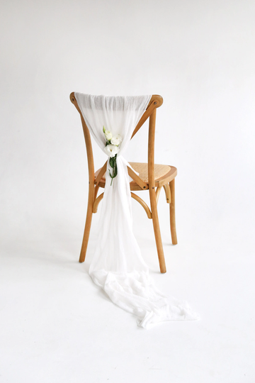 Cheesecloth Chair Cover For Wedding Aisle Decor Boho Chair Decorations Gauze Sash Rustic Backs Bohemian Hand Dyed