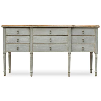 Corrales 67" Wide 9 Drawer Pine Wood Sideboard