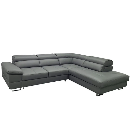 SACOR Leather Sectional Sleeper Sofa