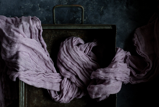 Delicate Muslin Linen Table Runner in Dusk Rose 30x99", Pink Cover, Ethereal Soft