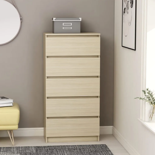 Drawer Sideboard Sonoma Oak 23.6"x13.7"x47.6" Chipboard