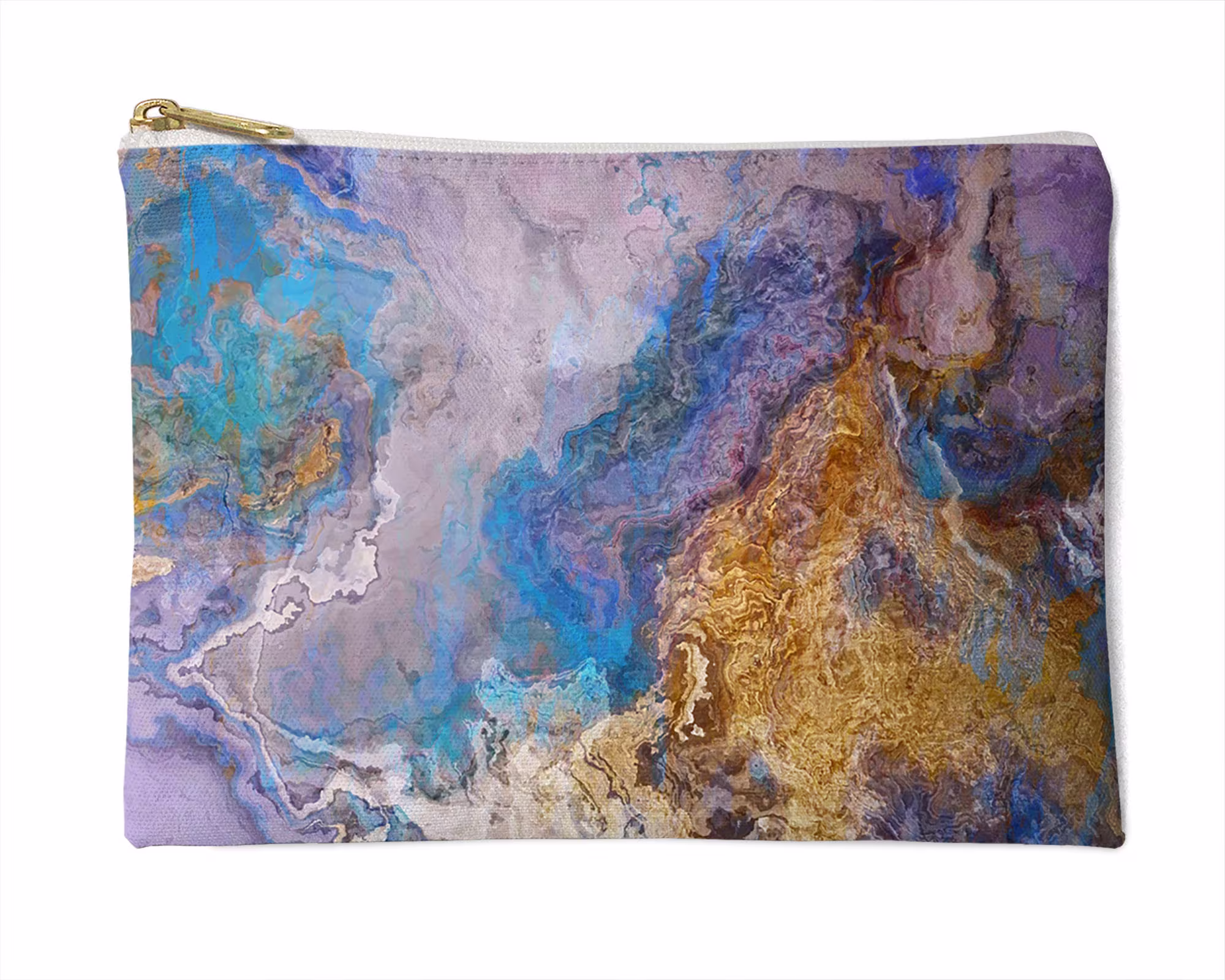 Makeup Bag, Cosmetic Bag Or Accessory Organizer, Pencil Case, Stocking Stuffer, in Lavender, Blue, Golden Yellow, Promise