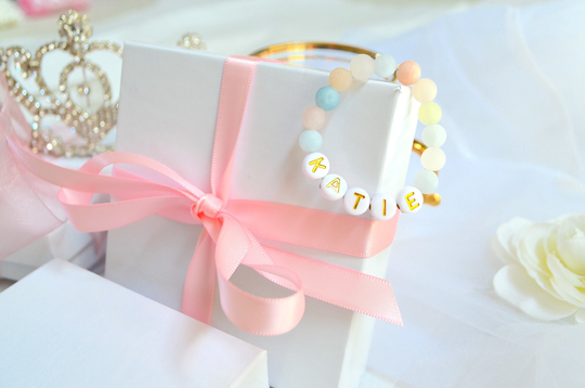 Personalized Gemstone Baby Bracelet, Infant Name Newborn Shower Gift, Girl Jewelry, Kids Jewelry
