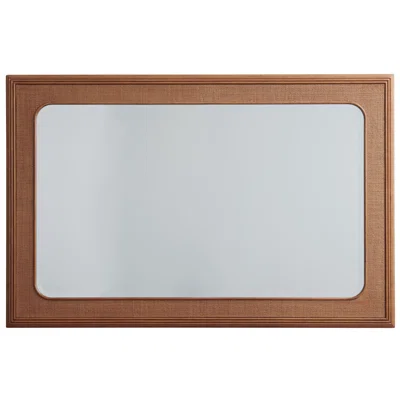 Palm Desert Wood Framed Raffia Mirror